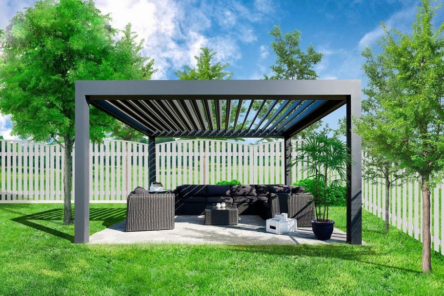 Пергола с поворотными ламелями