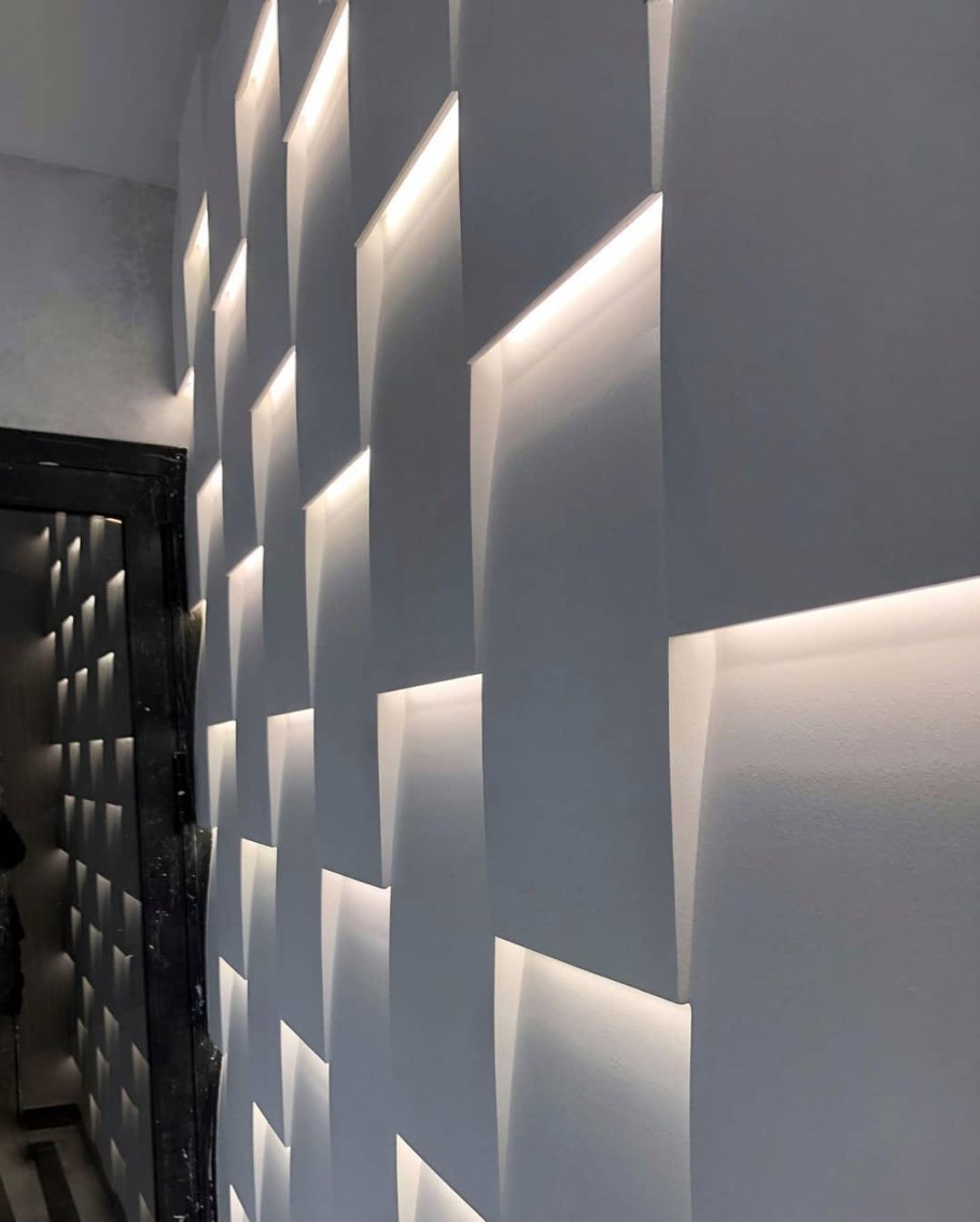 Гипсовые панели с подсветкой