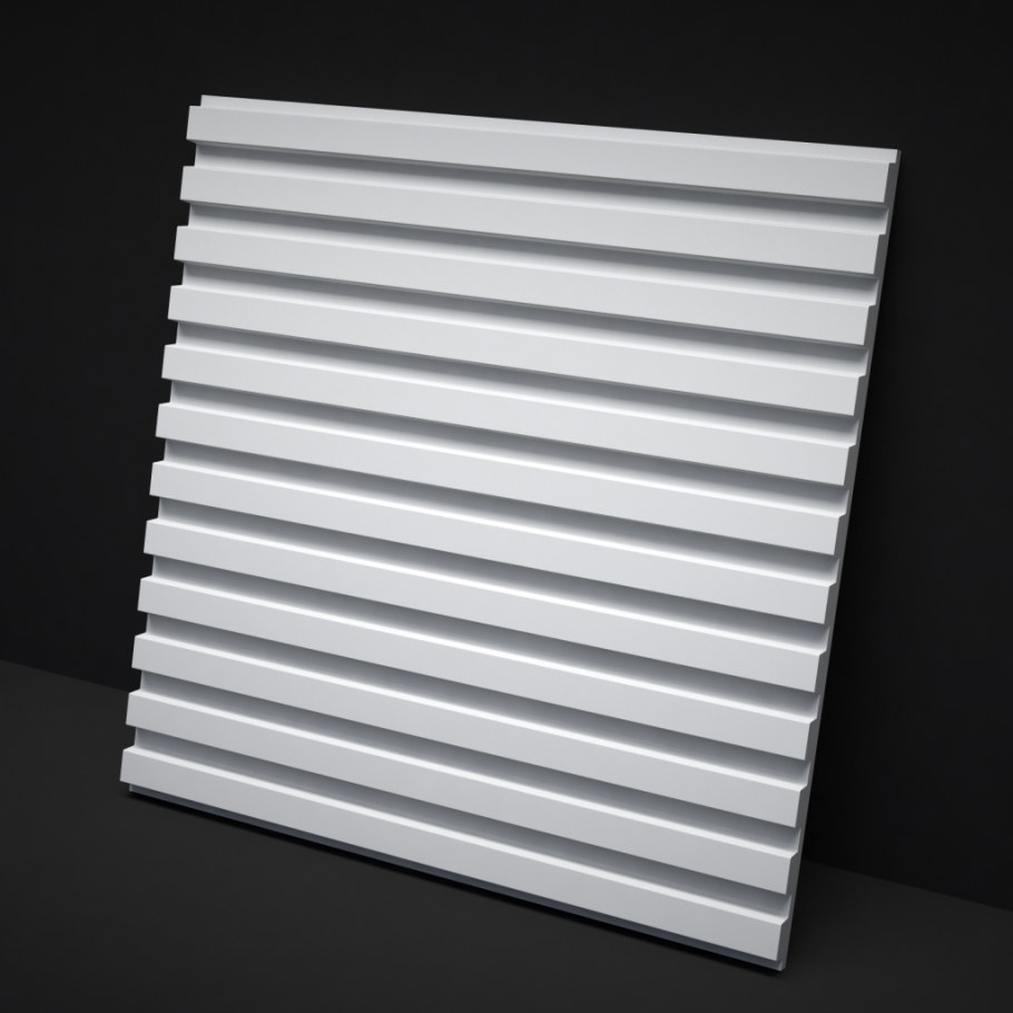 Гипсовая 3д панель рейка 500х500мм цвет Фарма купить