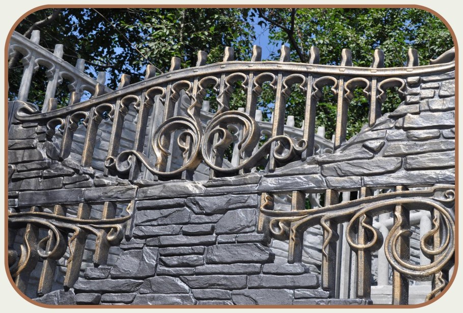 Заборчик из арт бетона