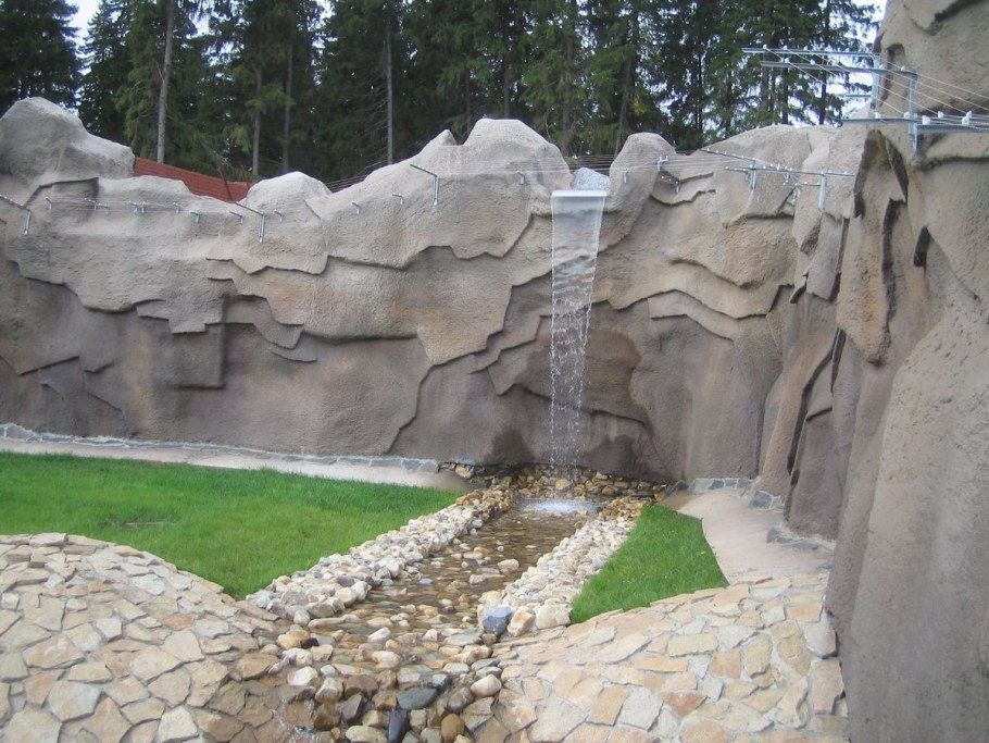 Артбетон водопад ландшафт