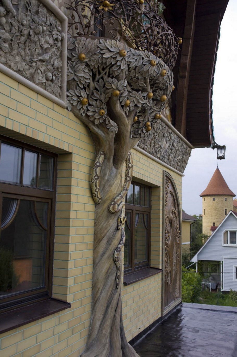 Фасад из арт бетона