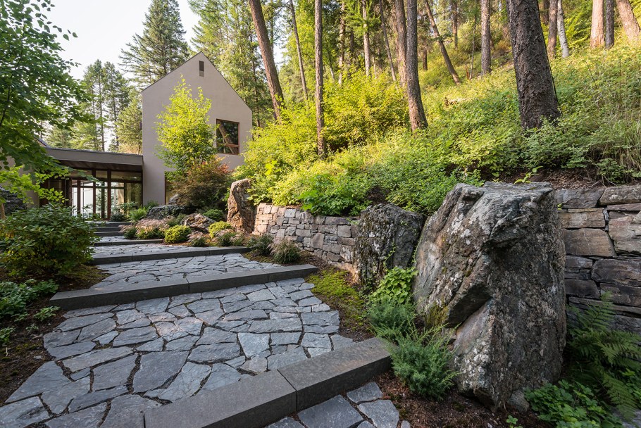 Скандинавский стиль в ландшафте мощение