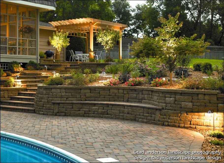 Ландшафт террасирование участка