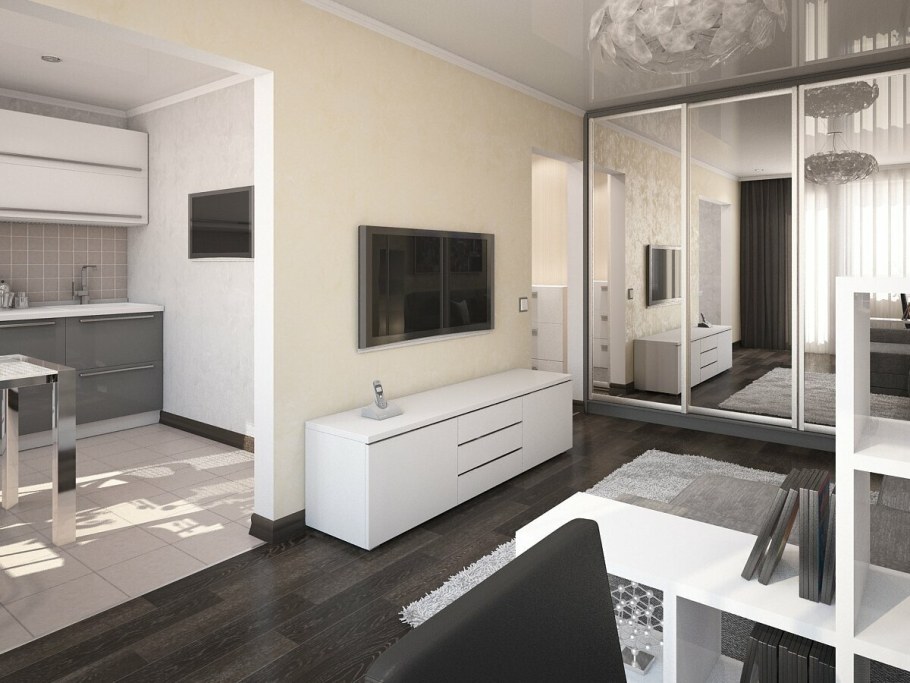 Минимализм в однокомнатной квартире