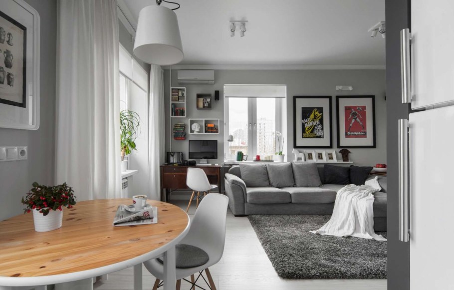 Кухня гостиная икеа 30 кв м