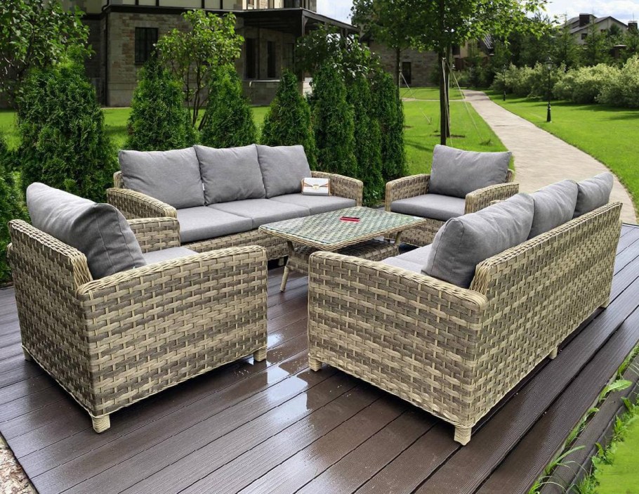 Лаунж зона из искусственного ротанга Фиджи