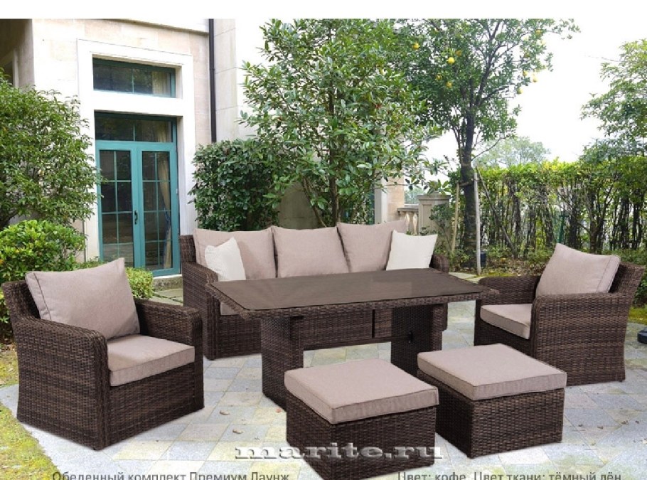 Комплект мебели из искус. Ротанга премиум лаунж-7+