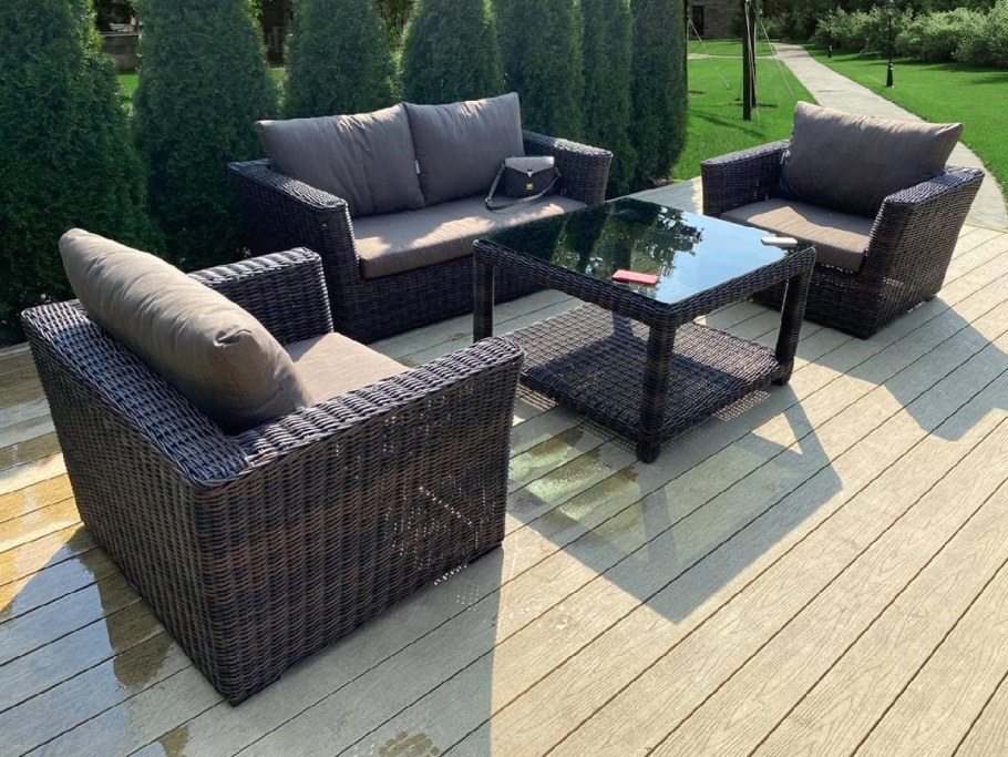 Диван 2-х местный из искусственного ротанга лаунж (Lounge)