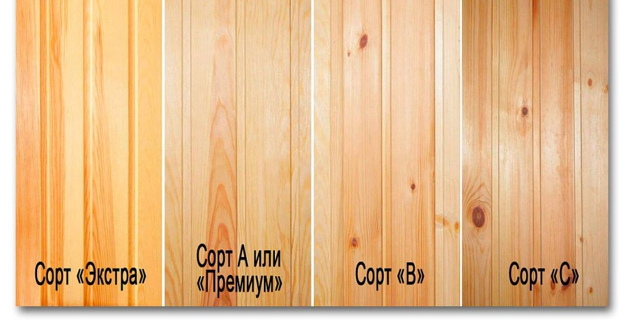 Вагонка по сортам