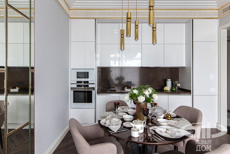 Кухня гостиная в стиле ар деко