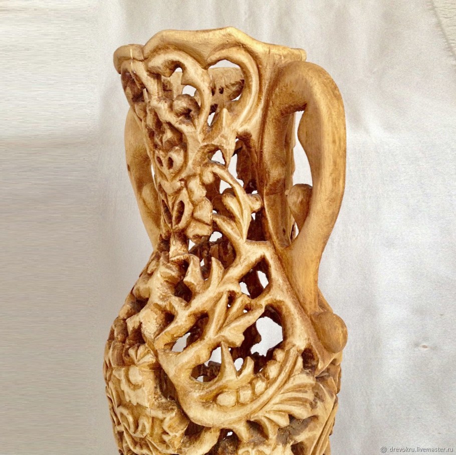 Резьба по дереву вазы