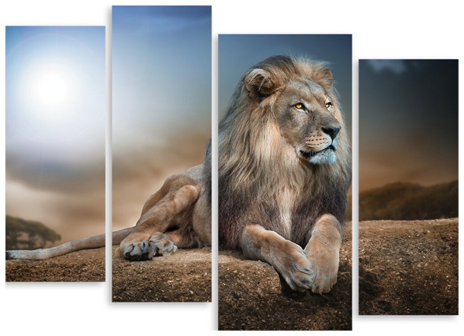 Модульная картина 2552 "царь зверей"