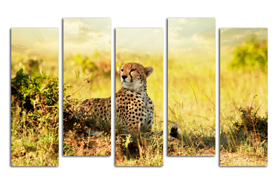 Блочная картина гепард