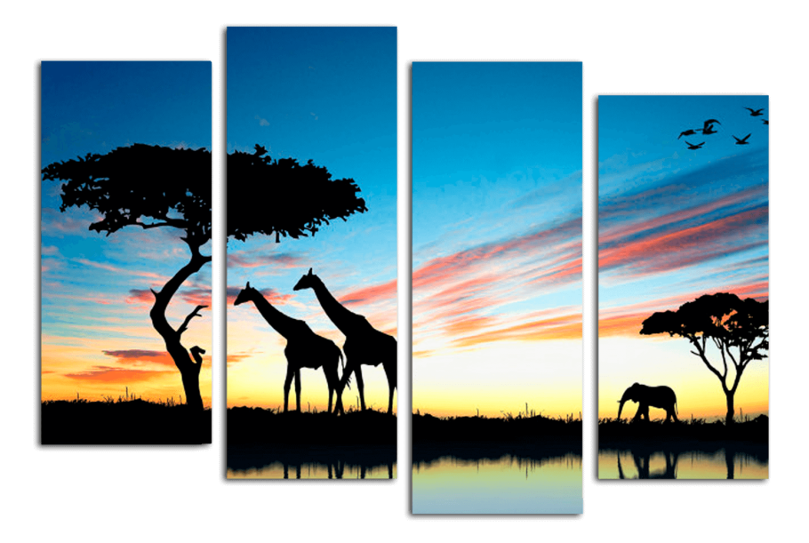 Модульная картина Жирафы