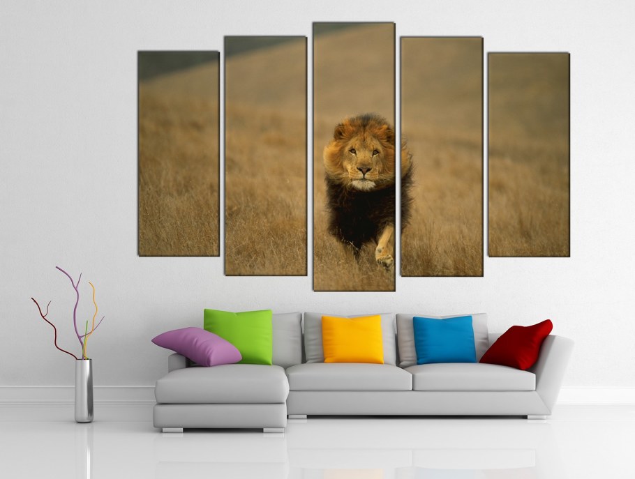 Модульная картина царь зверей
