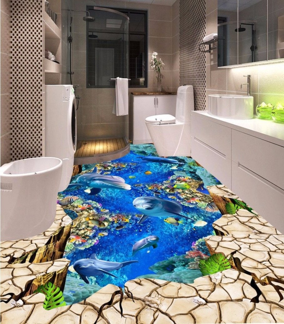 Заливной пол в ванной