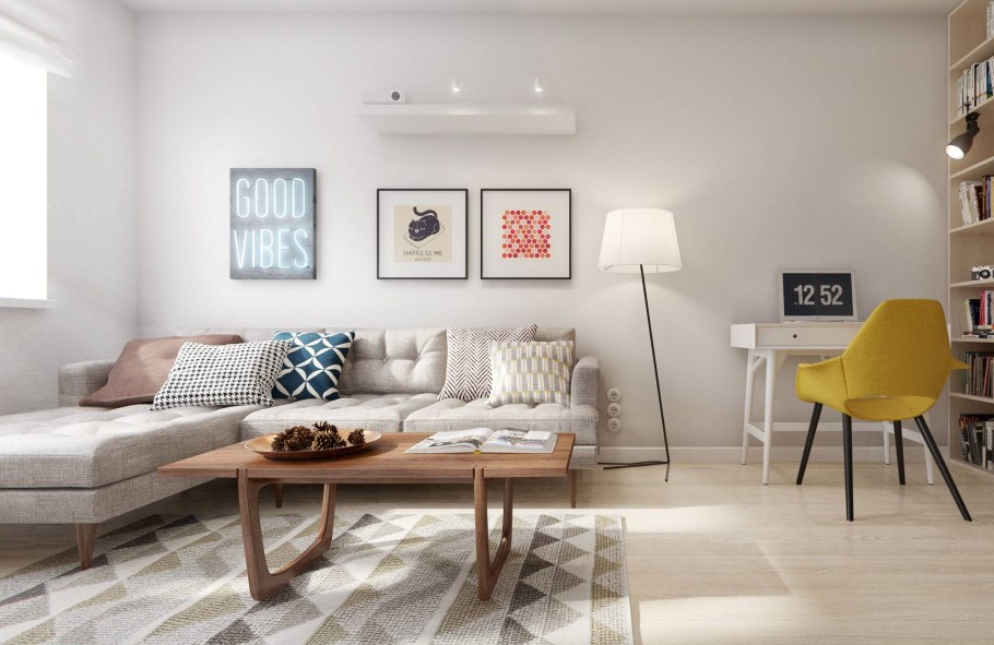 Гостиная в стиле Сканди