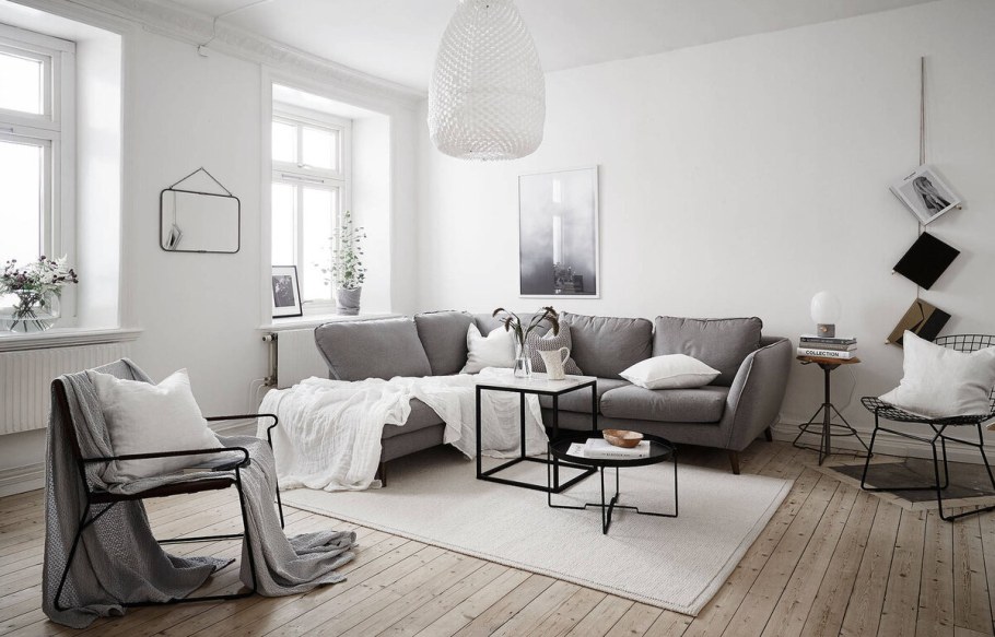 Сканди интерьер гостиной