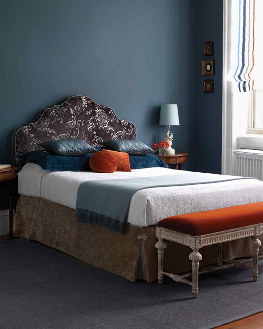 Сине оранжевый интерьер