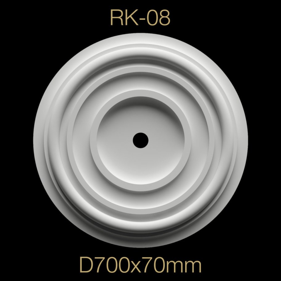 Гипсовая розетка гладкая srt25