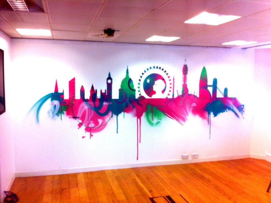 Разрисовка стен в помещении