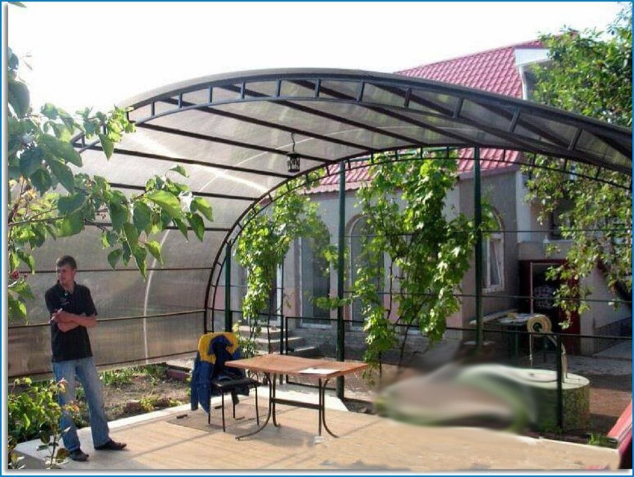 Пергола из профильной трубы 80*80