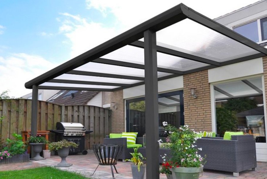 Монолитный поликарбонат пергола навес