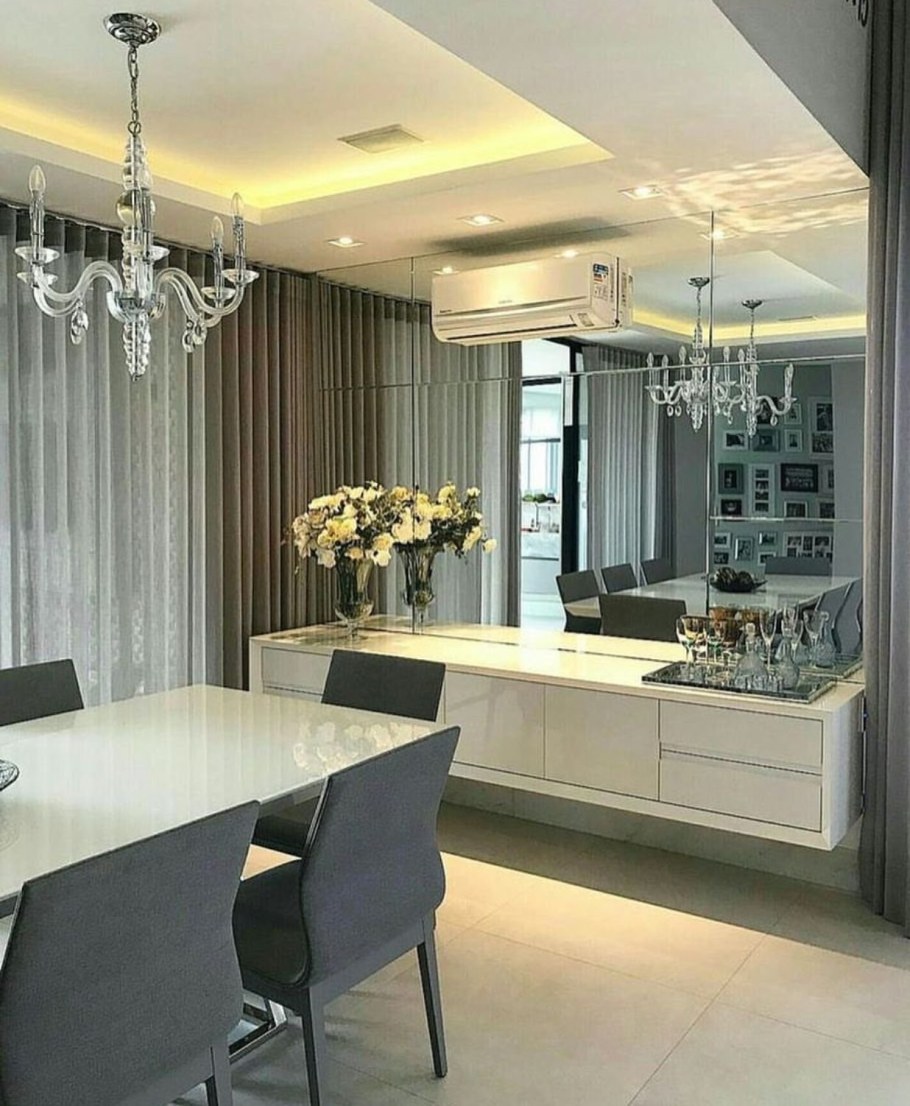 Люстры в интерьере кухни гостиной