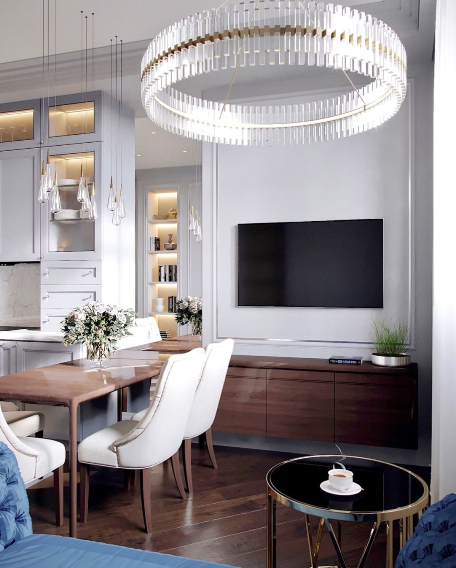 Гостиная с обеденной зоной