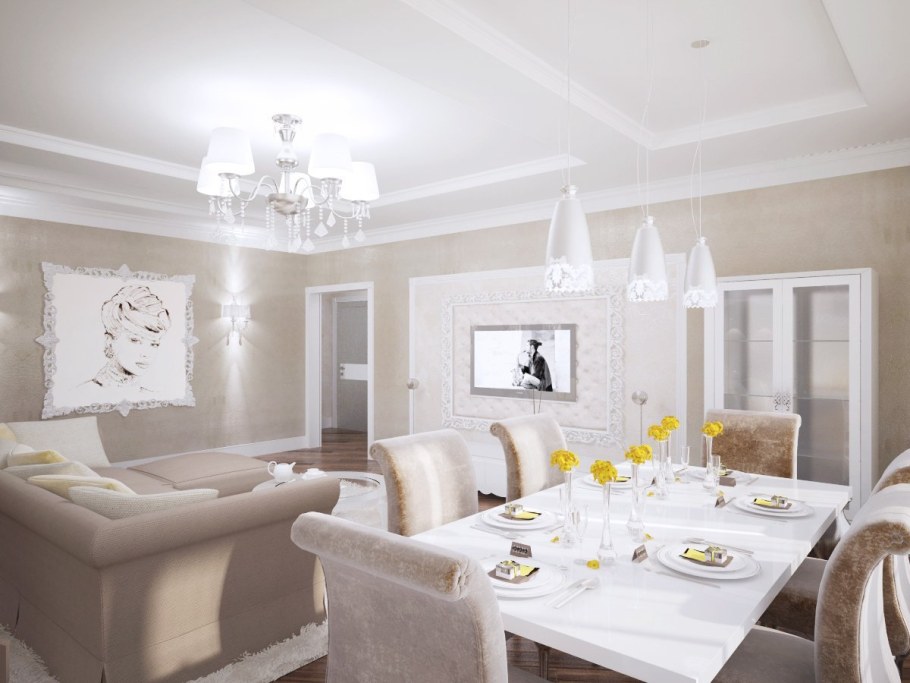 Люстры для кухни в стиле Неоклассика в светлых