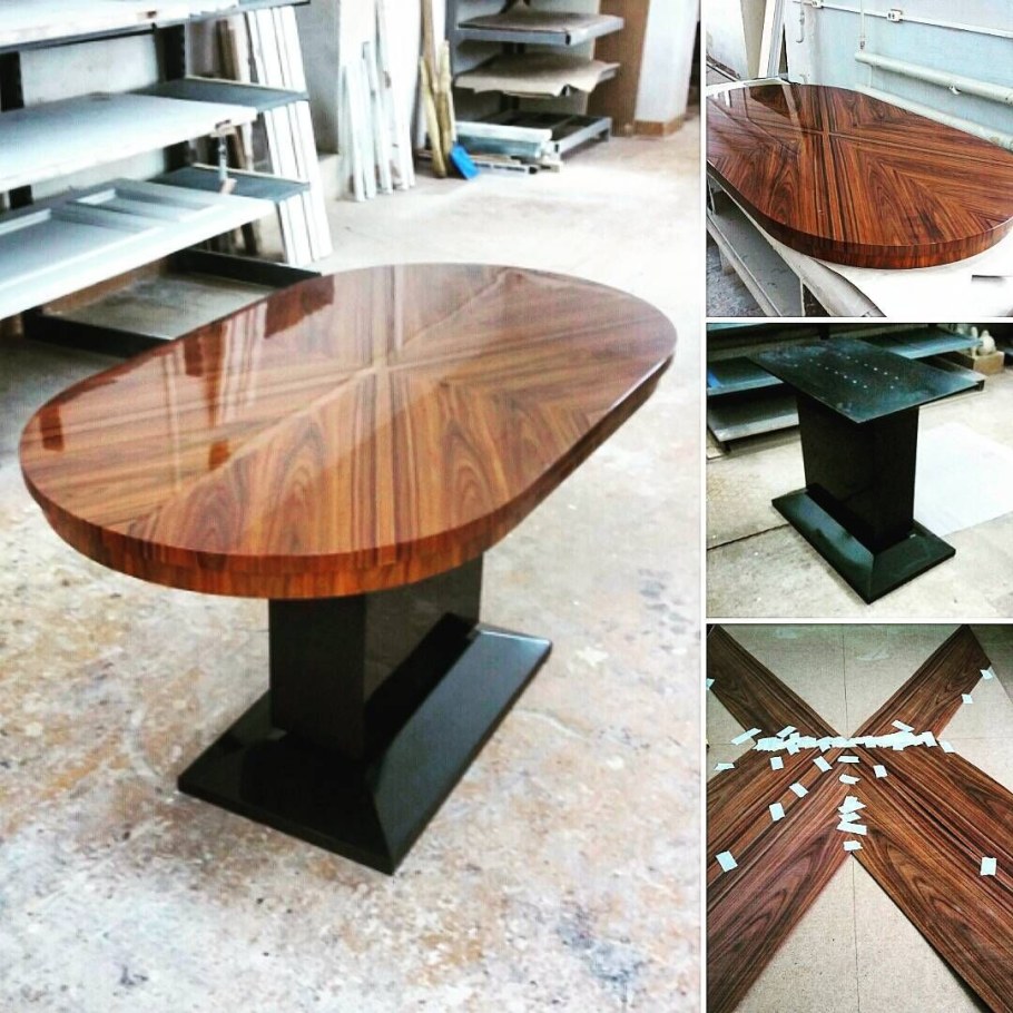 Овальный стол шпонированный