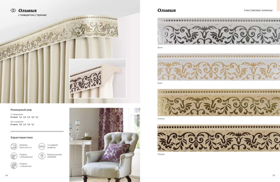 Карнизы Легранд прямые