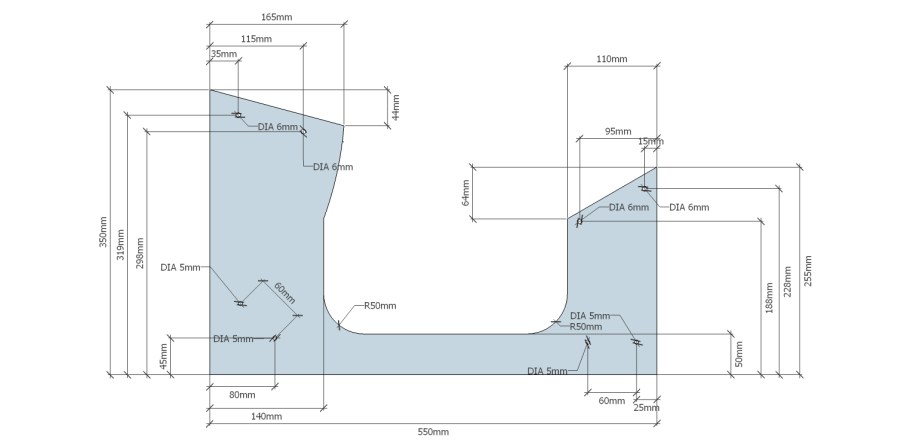 Коленный стул чертеж
