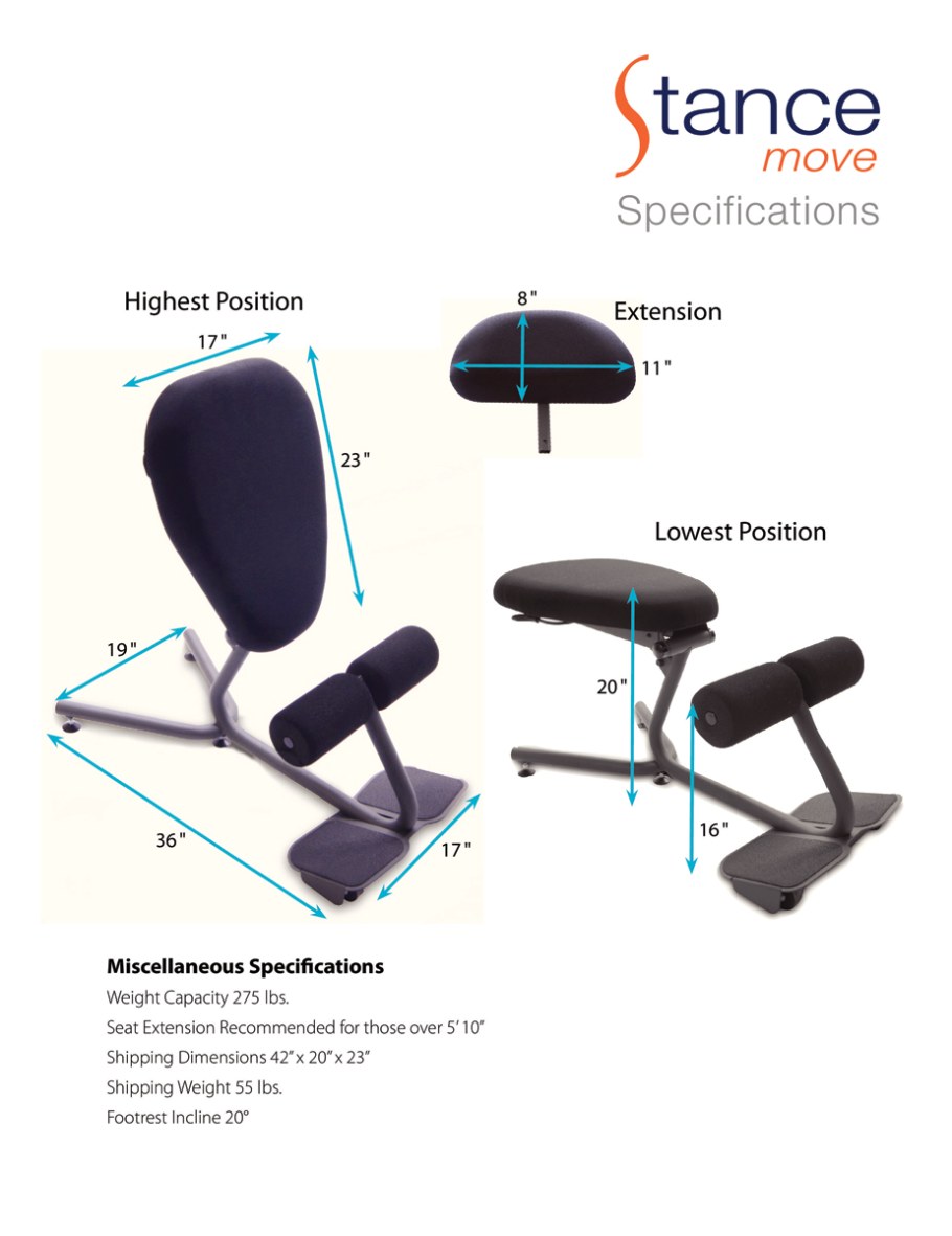 5050 Stance move sit-Stand Chair ext