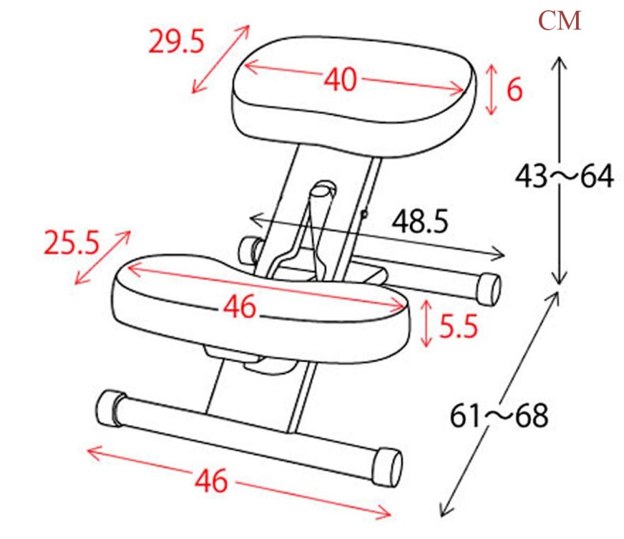 Ортопедический коленный стул чертеж