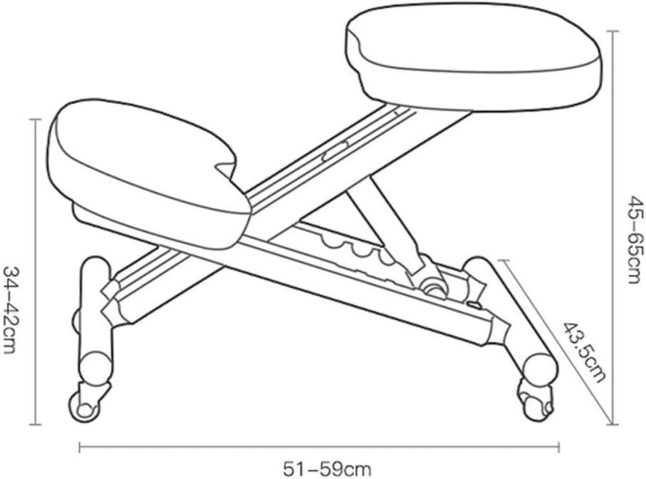 Ортопедический коленный стул чертеж