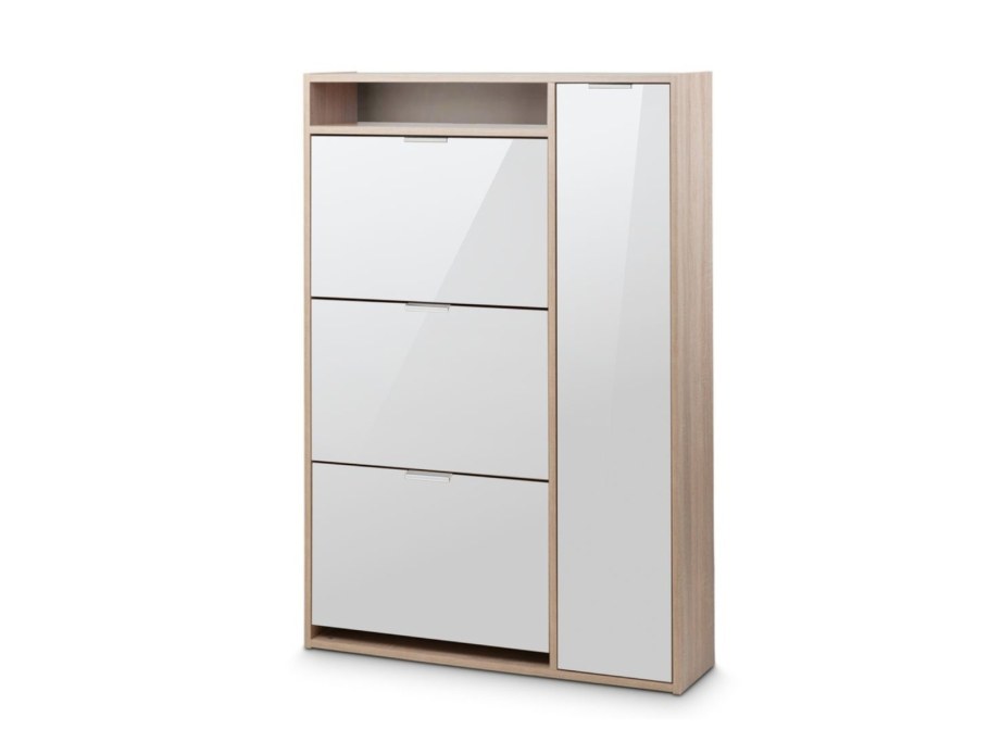 Обувница Вентал ШК-3; дуб сонома/белый