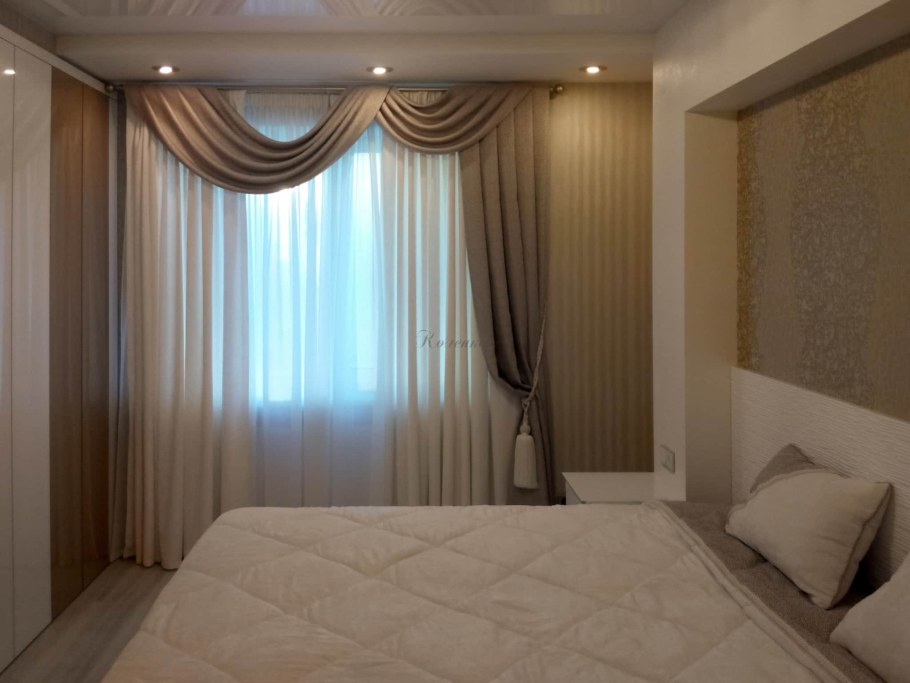 Шторы на одну сторону для спальни