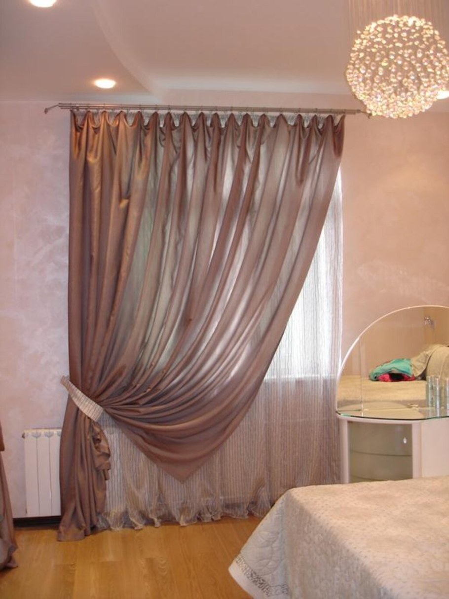 Шторы на одну сторону для спальни