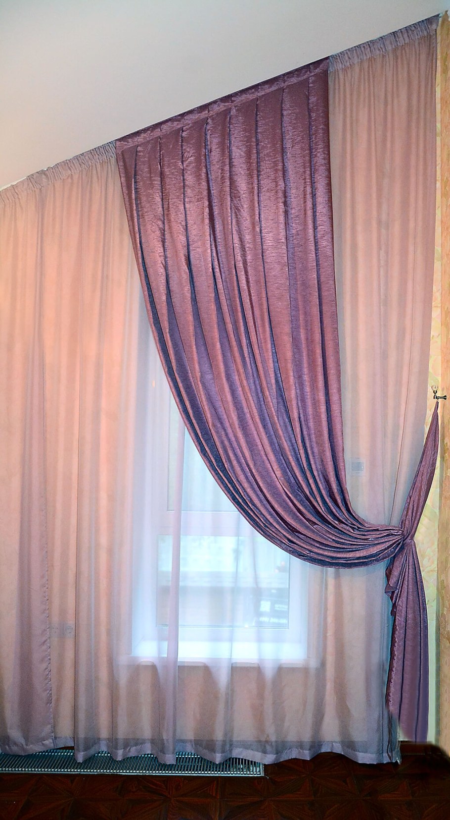 Шторы на одну сторону для спальни