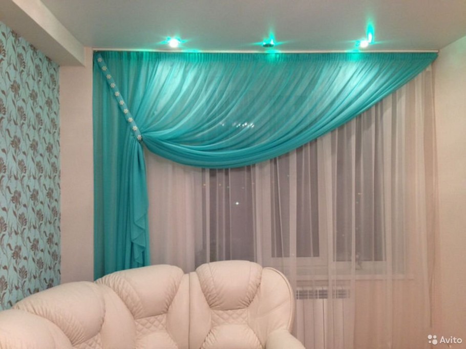 Шторы из вуали в гостиную