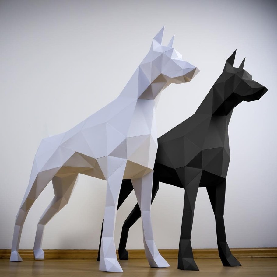 Доберман Papercraft