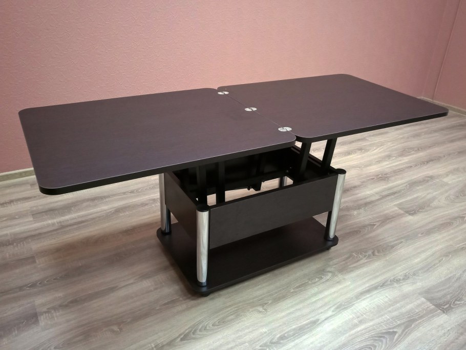 Стол-трансформер ГЗМИ дебют 3 венге темный черный