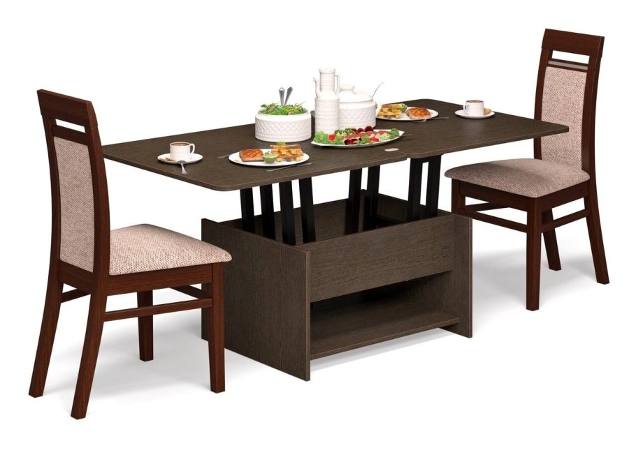 Стол венге в интерьере кухни