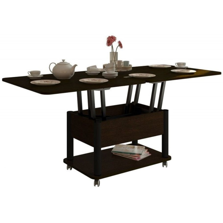 Журнальный стол трансформер дебют-3 (венге, черный)