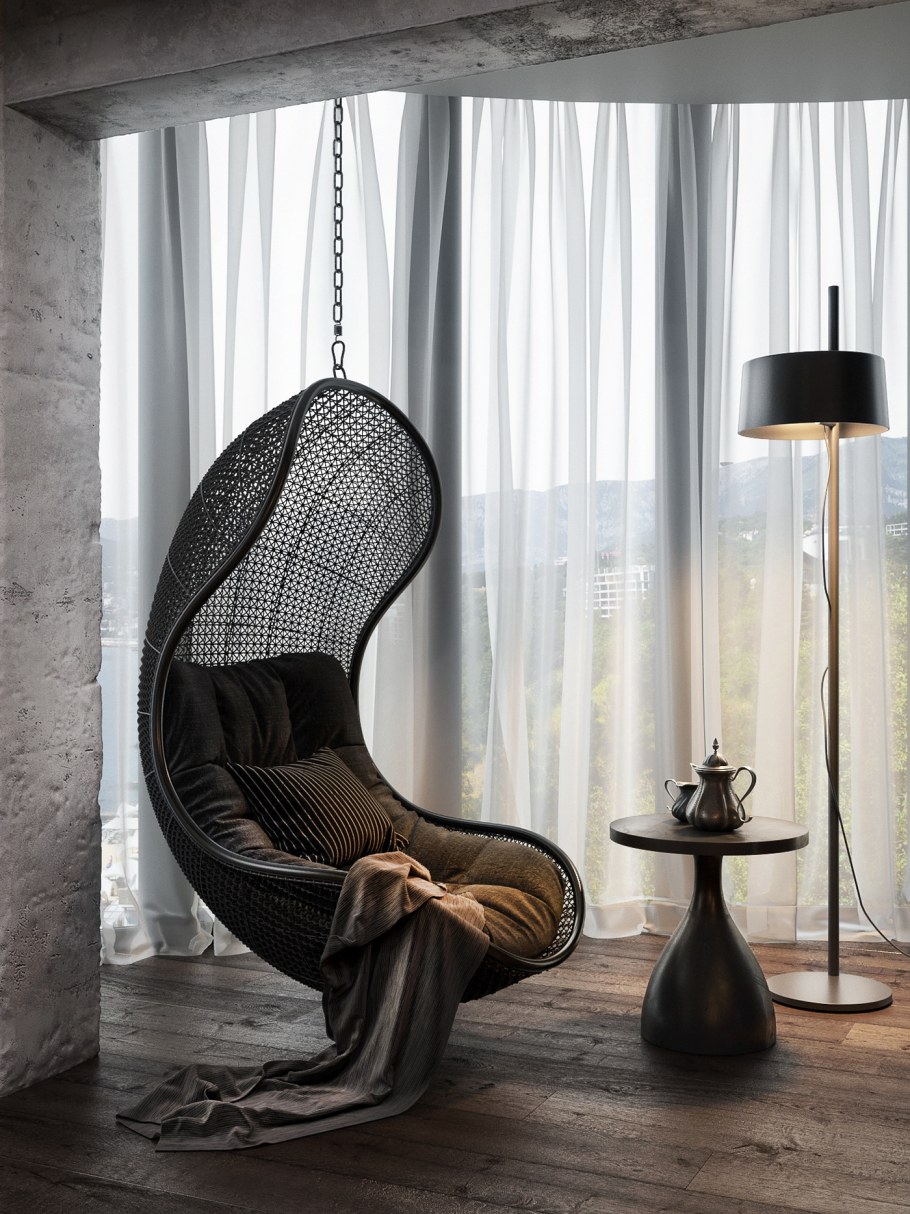 Кресло лофт в интерьере