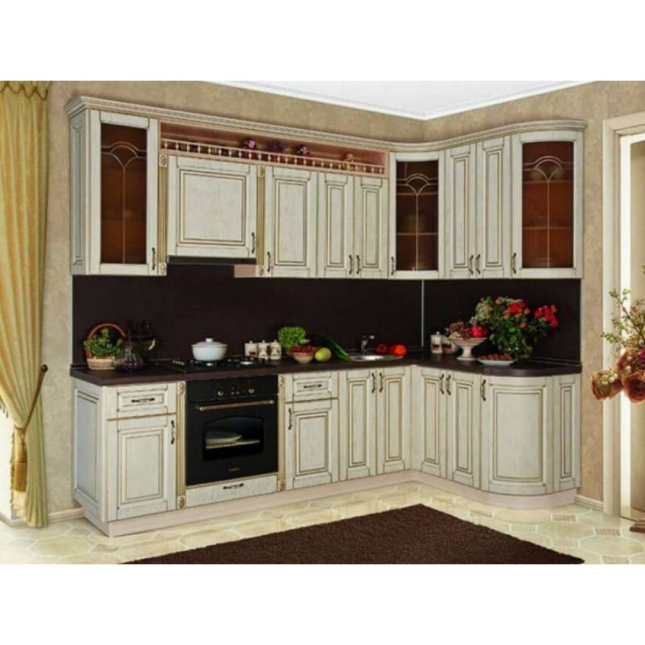 Кухня Верона ясень золото угловая