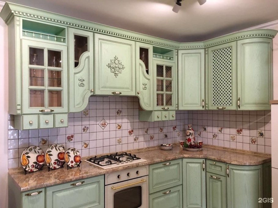 Кухни трио Слобода салатовая