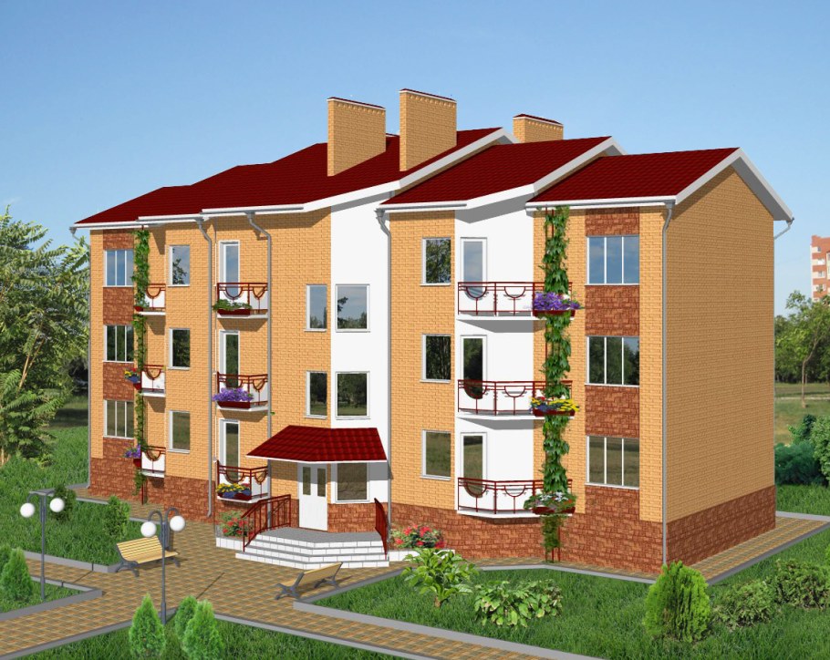 Пятиэтажный многоквартирный дом